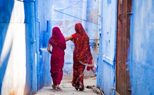 Femmes en sari, Inde