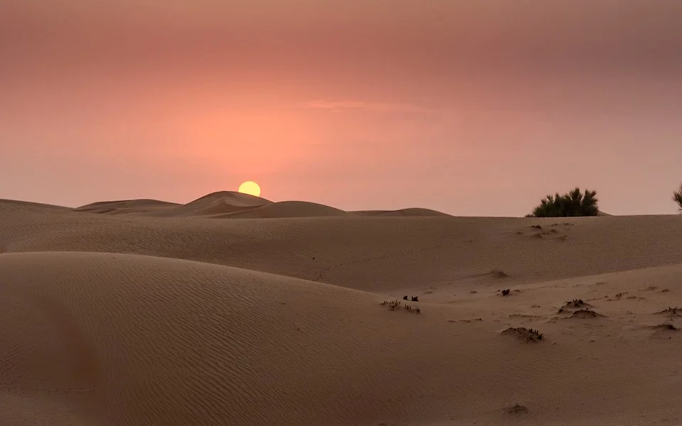 Dubaï, Désert, coucher de soleil