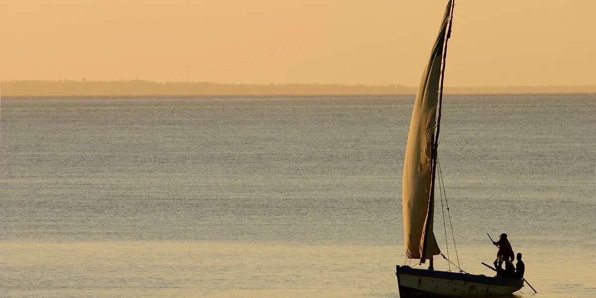 Coucher de soleil, bateau, Mozambique
