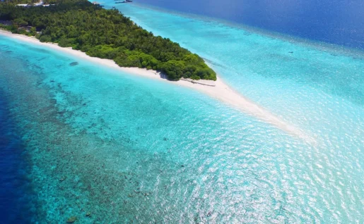 Vue aérienne, Dhigali Maldives, Maldives