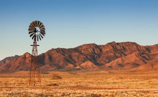 Moulin à vent dans les Flinders Ranges, Australie