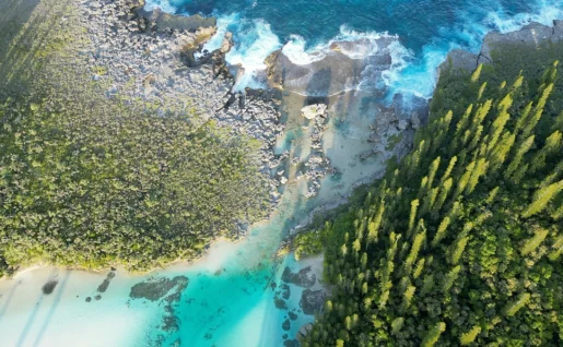 Vue aérienne de l'ïle des Pins, Nouvelle Calédonie