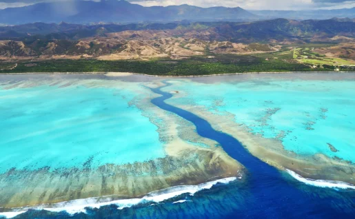 Vue aérienne de Poé, Nouvelle Calédonie