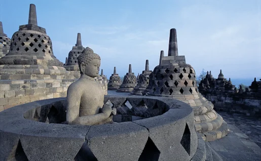 Sanctuaire bouddhique Borobudur, Jogjakarta, Indonésie