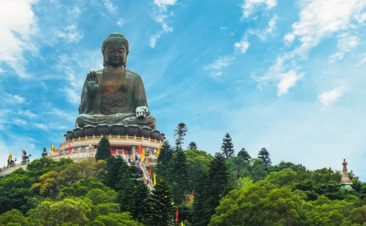 Bouddha Tian Tan, Monastère Po Lin, Île de Lantau, Hong Kong
