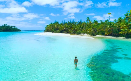 One foot  Aitutaki, Iles Cook