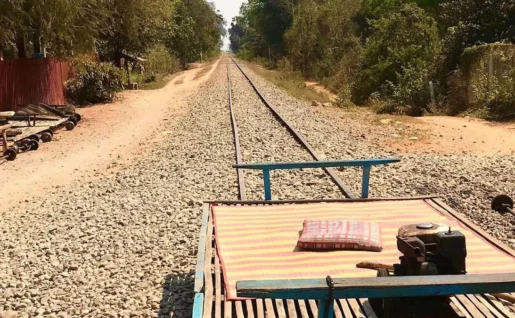 Bamboo train, Battambang, Cambodge