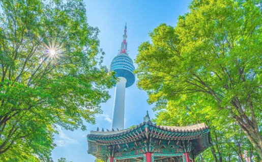 Tour et pavillon Namsan, Séoul, Corée du Sud