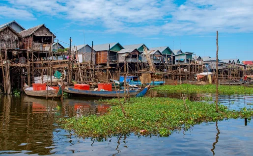 Village flottant du lac Tonle Sap, Siem Reap, Cambodge
