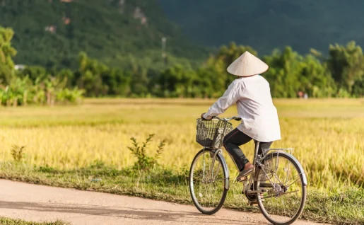 Balade à vélo près de Ninh Binh, Vietnam