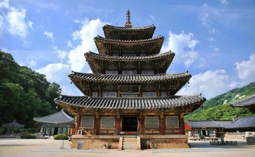 Temple Beopjusa, Songnisan, Corée du Sud