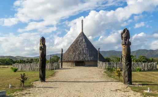 Hutte Kanak à Gouaro Deva, Bourail, Nouvelle Calédonie