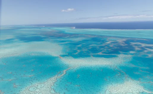 Vue aérinne du lagon de Bourail