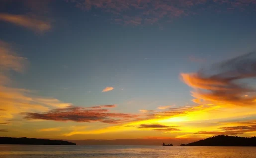 Coucher de soleil, Kota Kinabalu, Malaisie