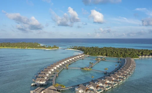 Vue aérienne de l'hôtel, Niyama Private Islands Maldives