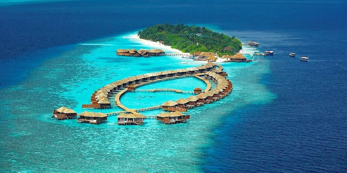 Vue aérienne Lily Beach Resort & Spa, Maldives