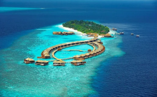 Vue aérienne Lily Beach Resort & Spa, Maldives