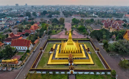 Pagode en or, Vientiane, Laos