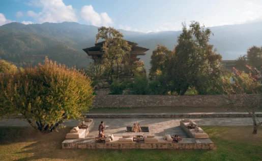 Feux de camp, Amankora, Bumthang, Bhoutan