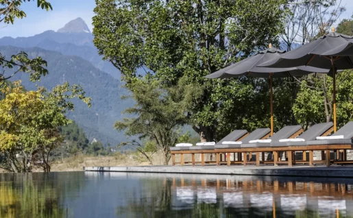 Piscine, Amankora Punakha , Bhoutan
