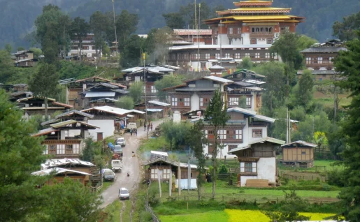 Vallée de Phobjikha, Gangtey, Bhoutan