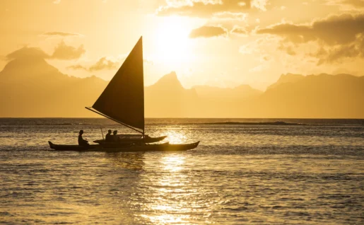 mahina, pointe venus, Tahiti, coucher de soleil