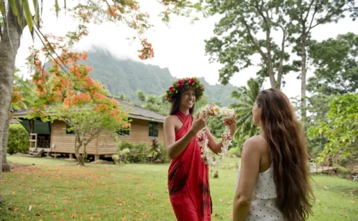 village temanoha, Moorea, accueil