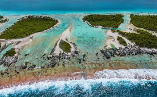 Vue aérienne de Rangiroa