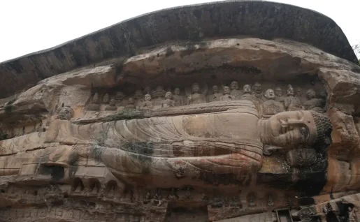 Bouddha couché, Anyue, Chine