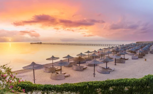 Lever du soleil à Marsa Alam, Égypte