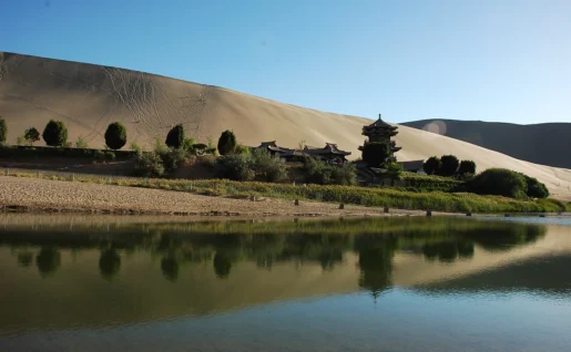 Lac du Croissant de Lune, Dunhuang, Chine